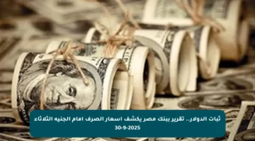 ثبات الدولار.. تقرير ببنك مصر يكشف أسعار الصرف أمام الجنيه الثلاثاء 30-9-2025